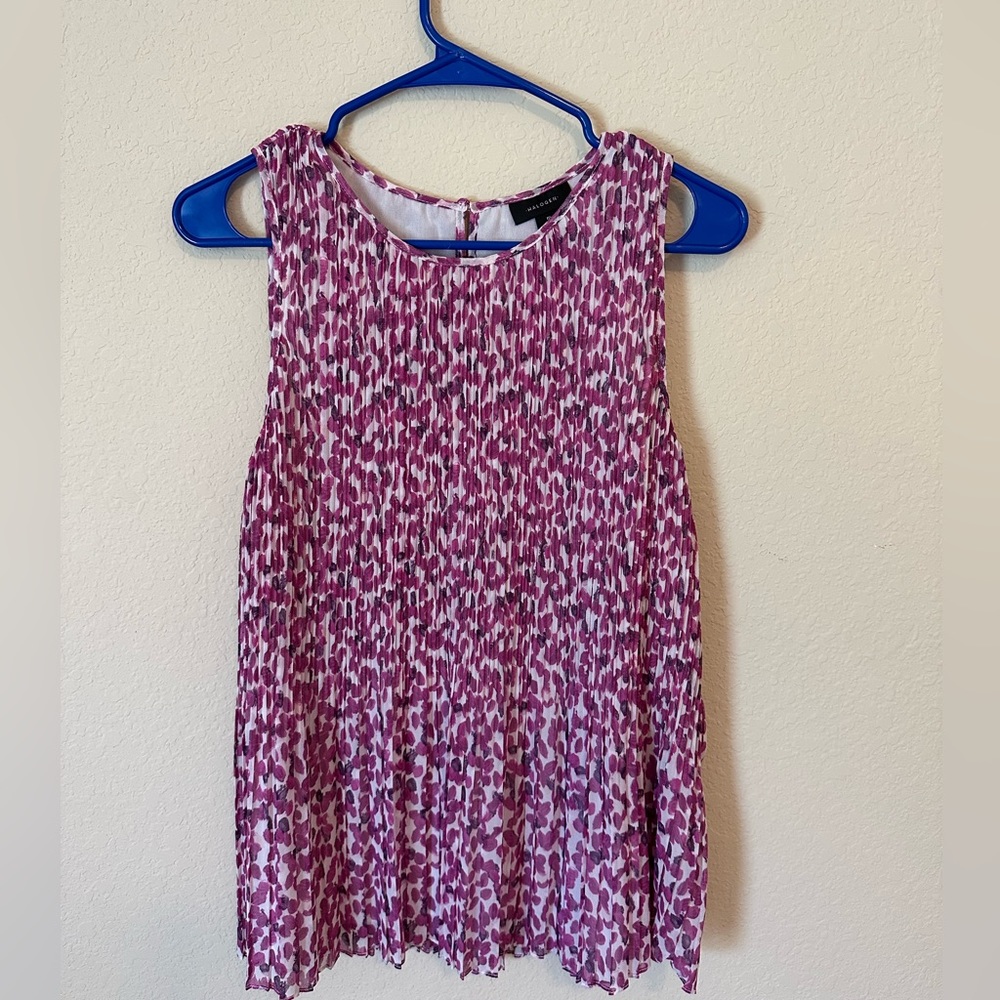 Halogen sleeveless purple blouse | Medium